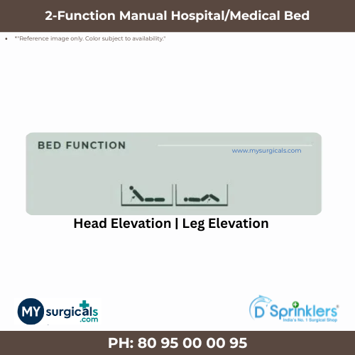 2 Two Function Heavy Duty Manual Hospital/Medical Patient Bed