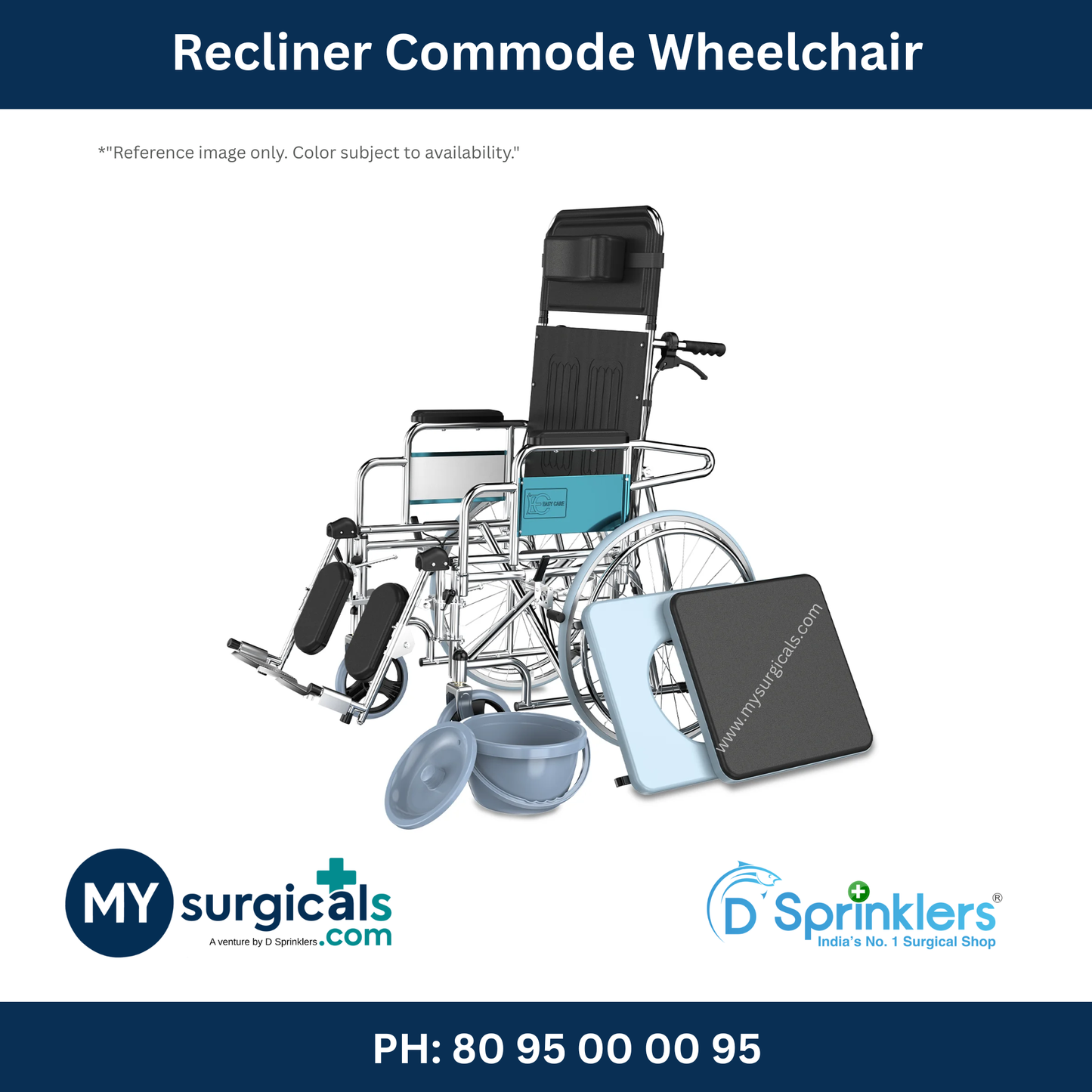 Recliner Commode Wheelchair