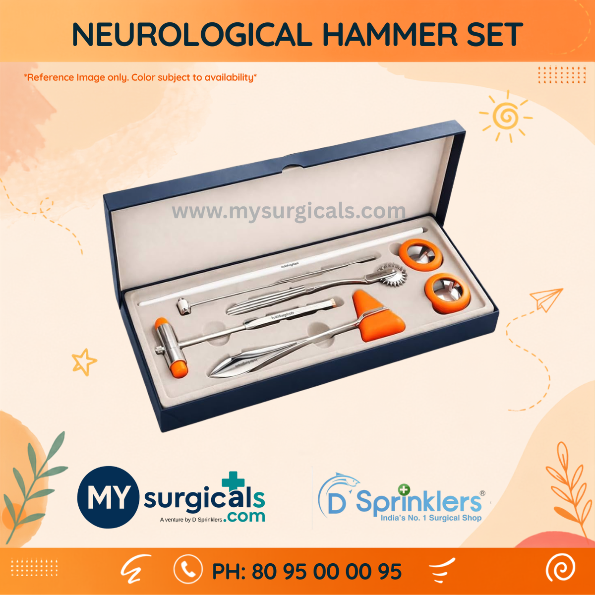 Neurological Examination Hammer Set for Clinical Assessment
