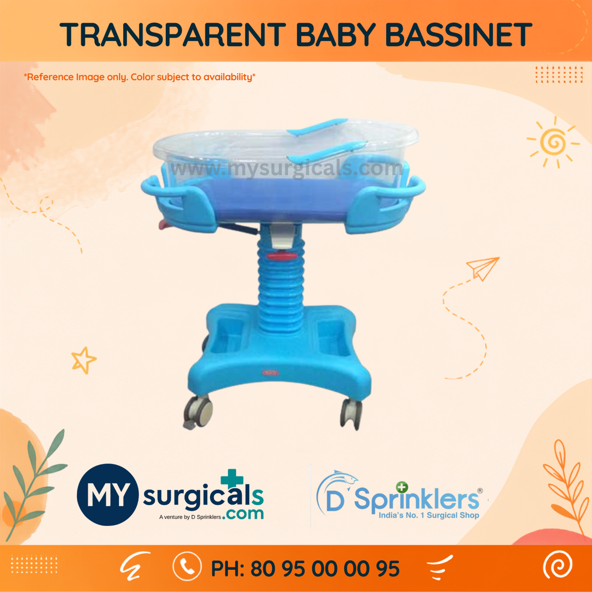 Transparent Baby Bassinet for Safe Newborn Care