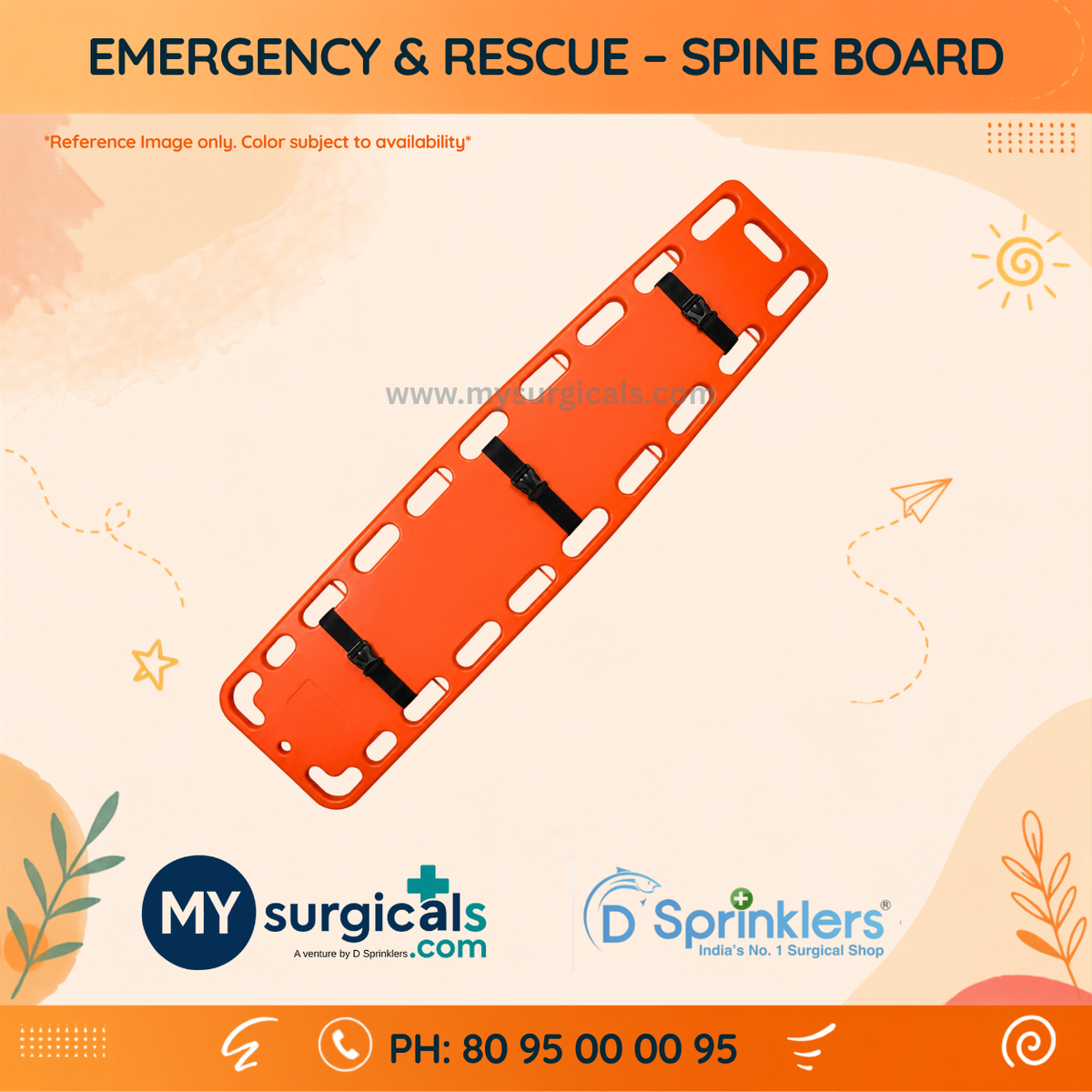 Emergency Spine Board for Safe Patient Immobilization