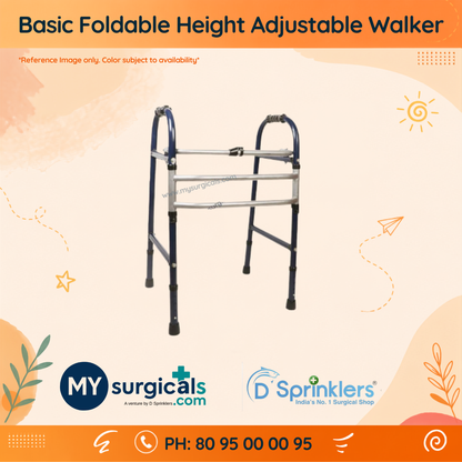 Basic Foldable Height Adjustable Walker