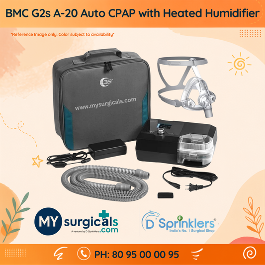 Best Sleep Apnea BMC Model G2s A-20 Auto CPap With Heated Humidifier And Accessories With 2 Years Warranty
