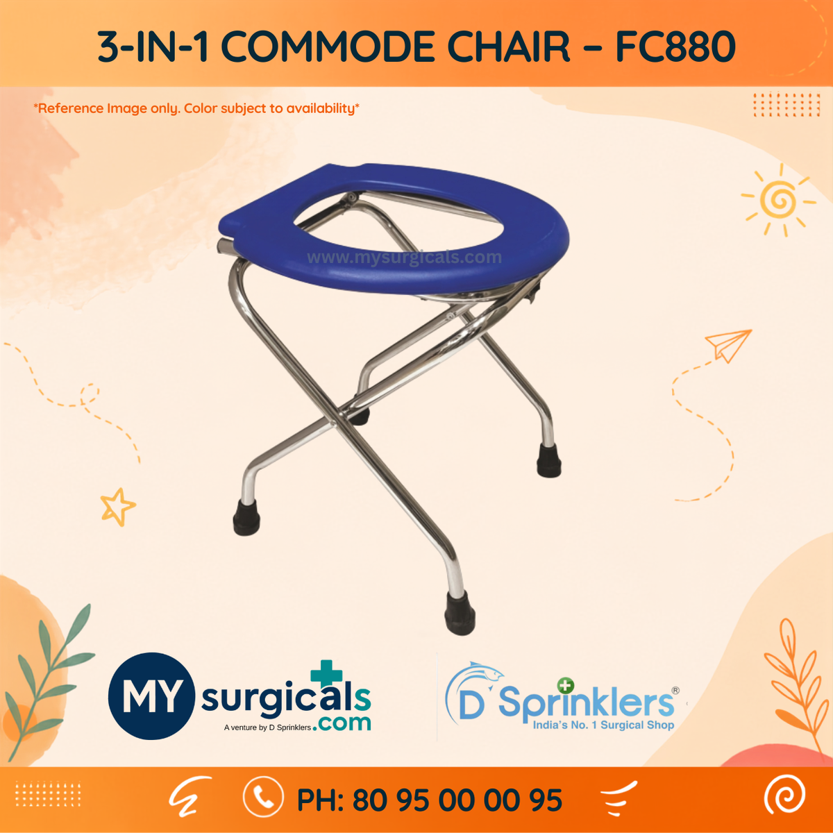 3-in-1 Commode Chair for Versatile Patient Care
