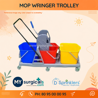 Mop Wringer Trolley for Efficient Facility Cleaning