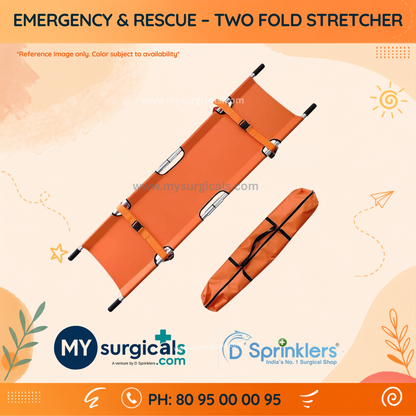Emergency Two-Fold Stretcher for Quick Patient Transport