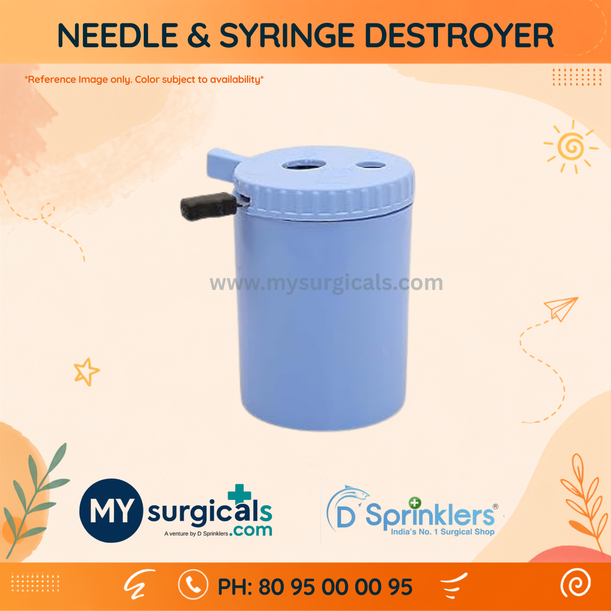 Needle & Syringe Destroyer for Safe Sharps Disposal