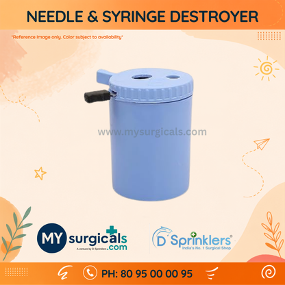 Needle & Syringe Destroyer for Safe Sharps Disposal