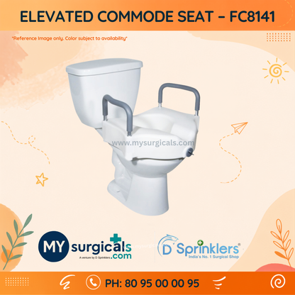 Elevated Commode Seat for Comfortable Bathroom Support
