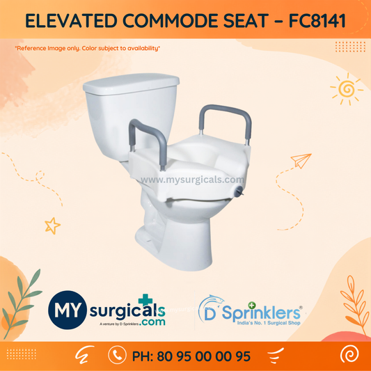 Elevated Commode Seat for Comfortable Bathroom Support