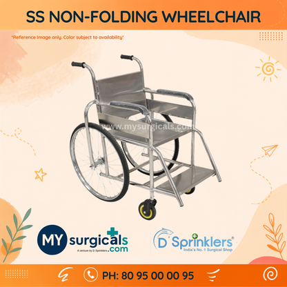 Stainless Steel Mobility Wheelchair for Everyday Care