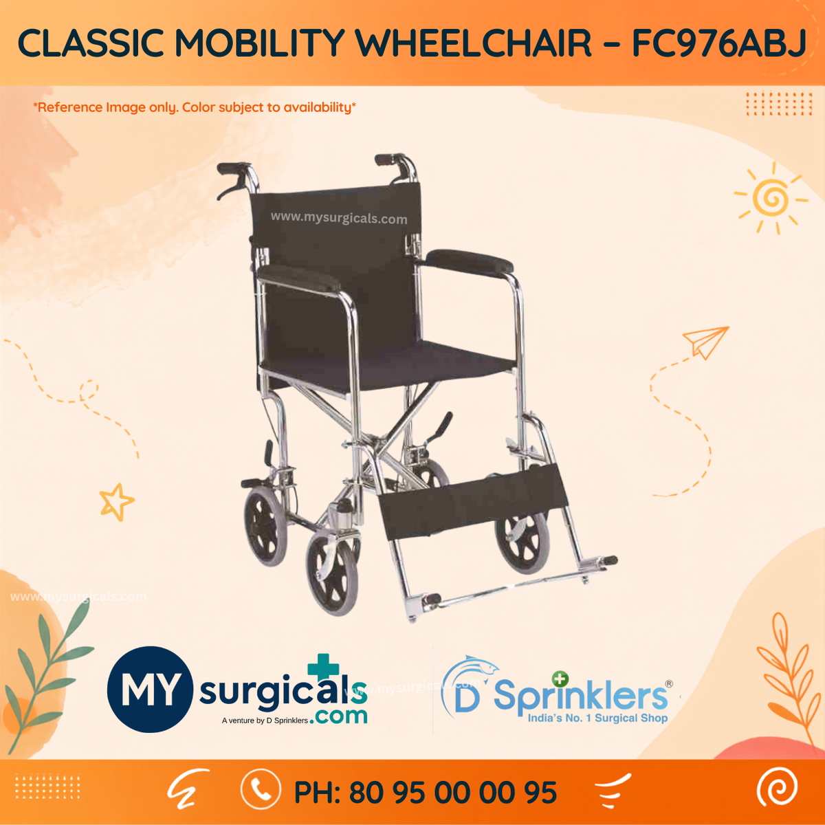 Classic Wheelchair - Practical Comfort for Everyday Use