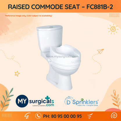 Raised Commode Seat for Comfortable Bathroom Support