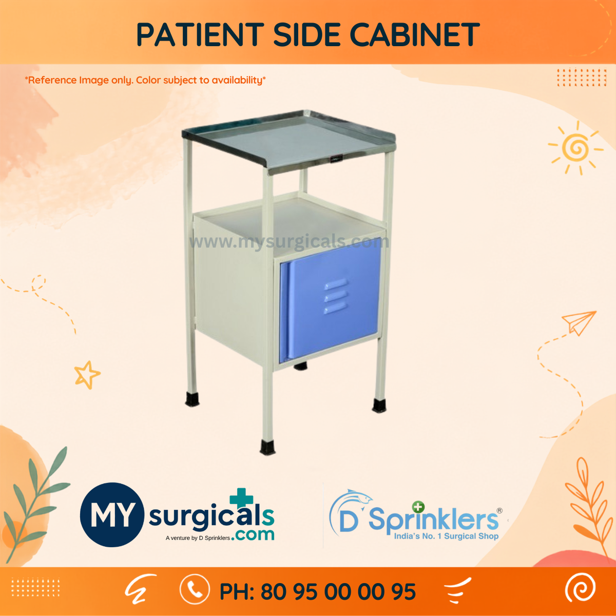 Patient Side Cabinet for Convenient Bedside Care