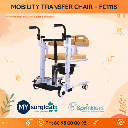 Patient Transfer Wheelchair - Compact & Convenient Assisted Transfer Solution