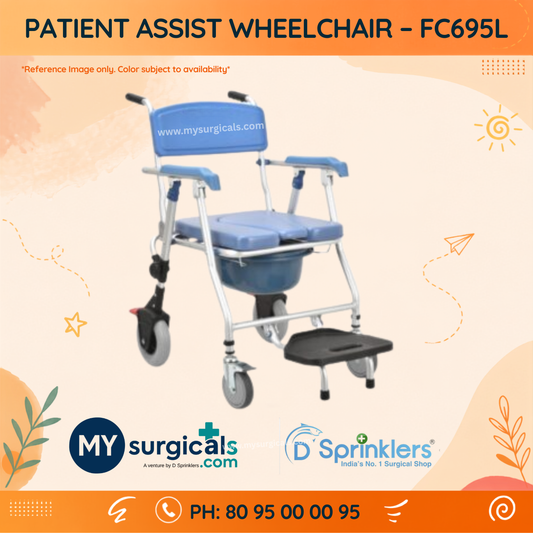 Patient Assist Wheelchair for Mobility & Personal Care