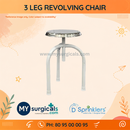 Three-Leg Revolving Chair for Comfortable Clinical Use