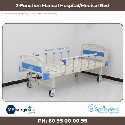 2 Two Function Heavy Duty Manual Hospital/Medical Patient Bed