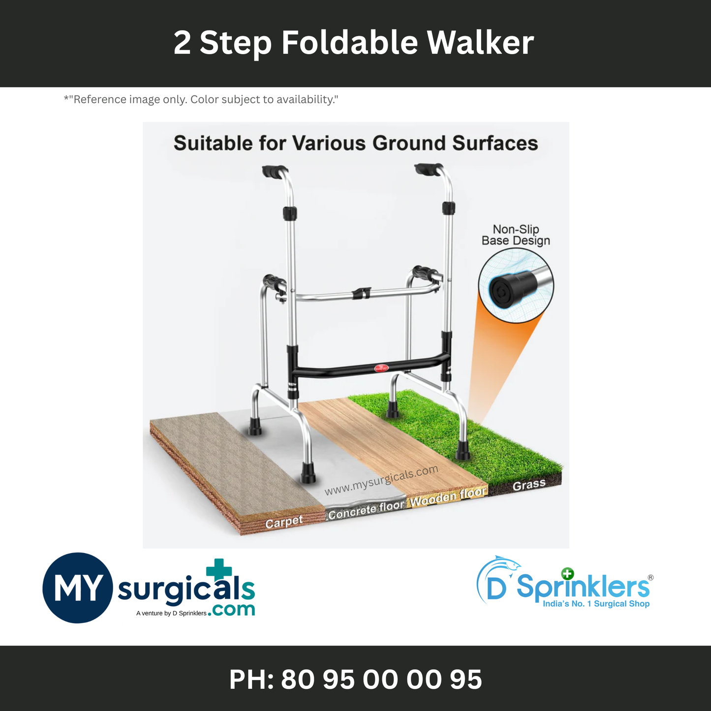 2 Step Foldable Walker for Comfort and Care
