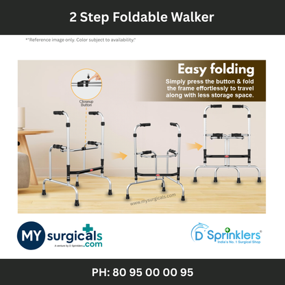 2 Step Foldable Walker for Comfort and Care