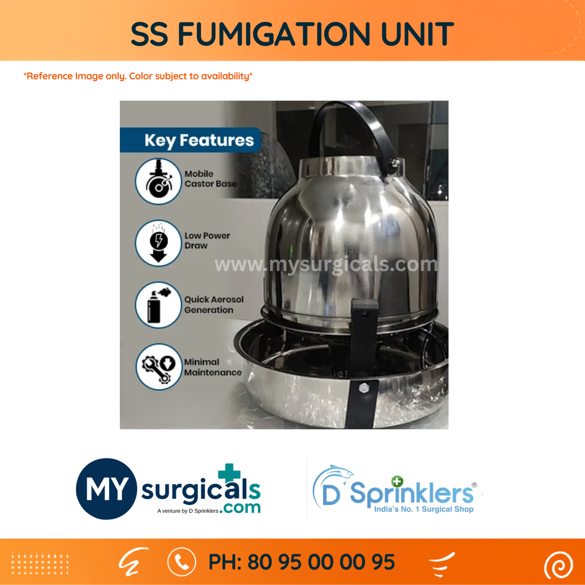 SS Fumigation Unit for Controlled Clinical Disinfection