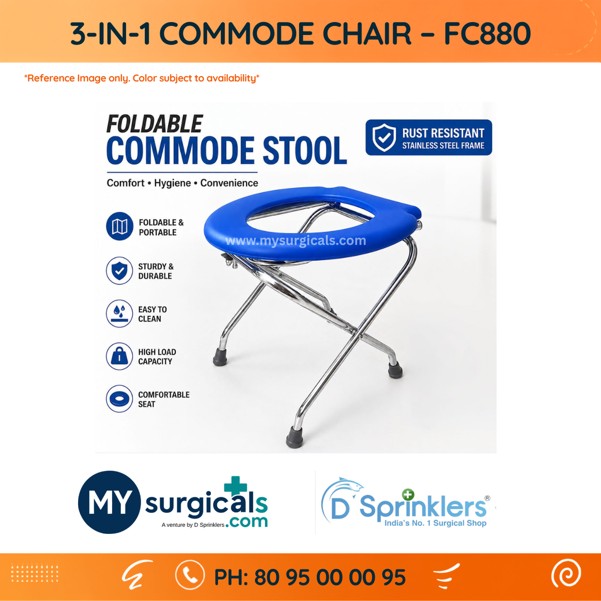 3-in-1 Commode Chair for Versatile Patient Care