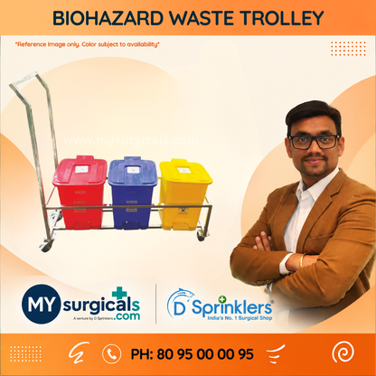 Biohazard Waste Trolley for Safe Clinical Waste Handling