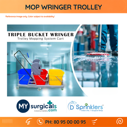 Mop Wringer Trolley for Efficient Facility Cleaning