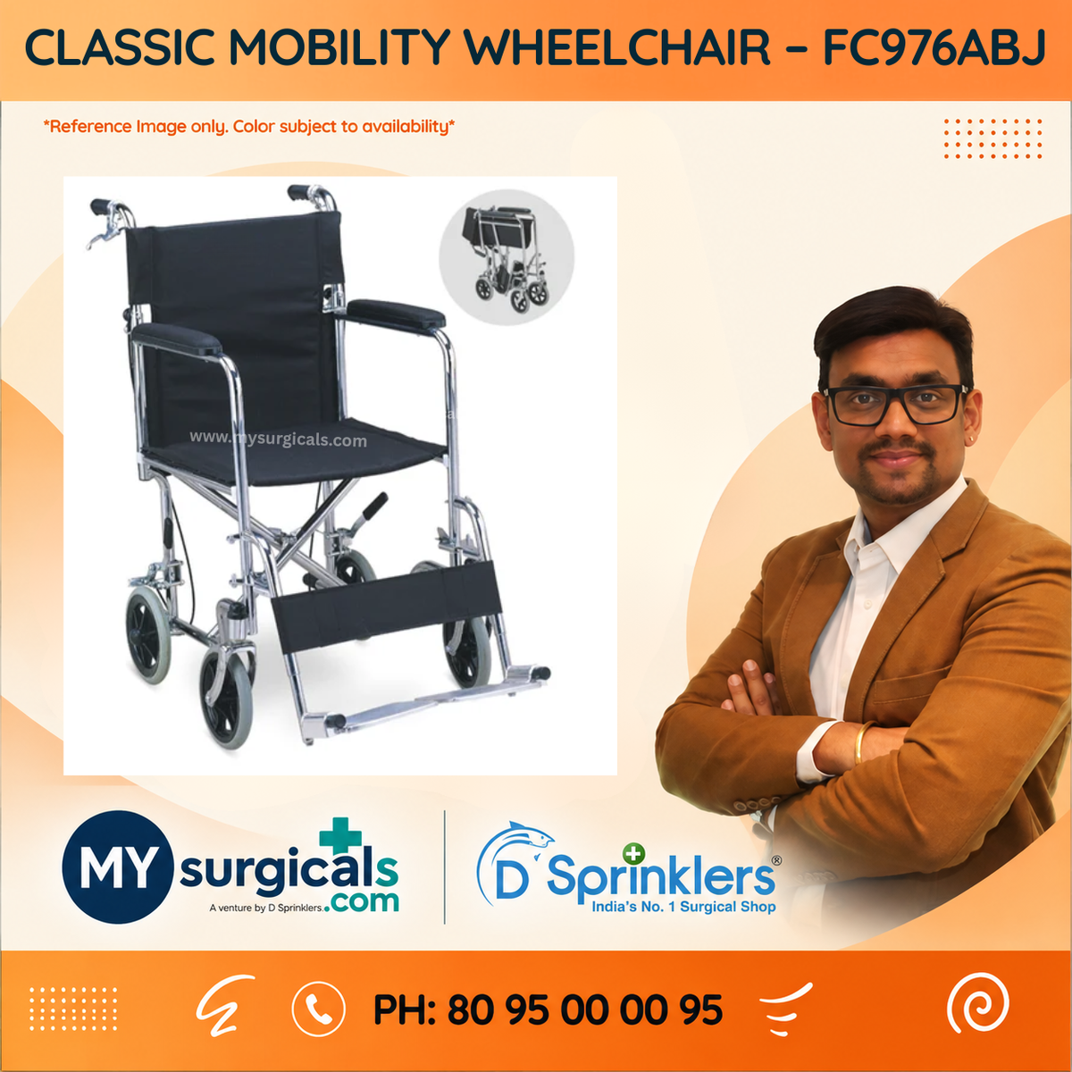 Classic Wheelchair - Practical Comfort for Everyday Use