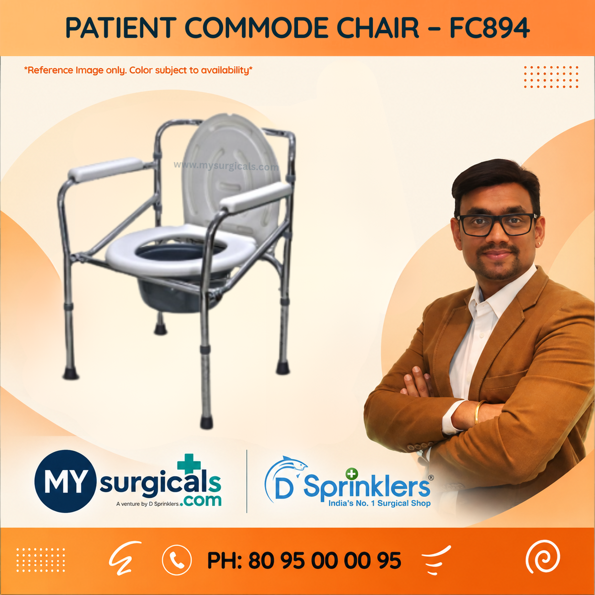 Patient Commode Chair for Comfortable Everyday Care