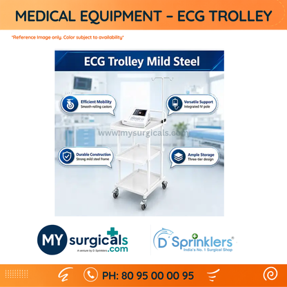 ECG Equipment Trolley for Organised Cardiac Care