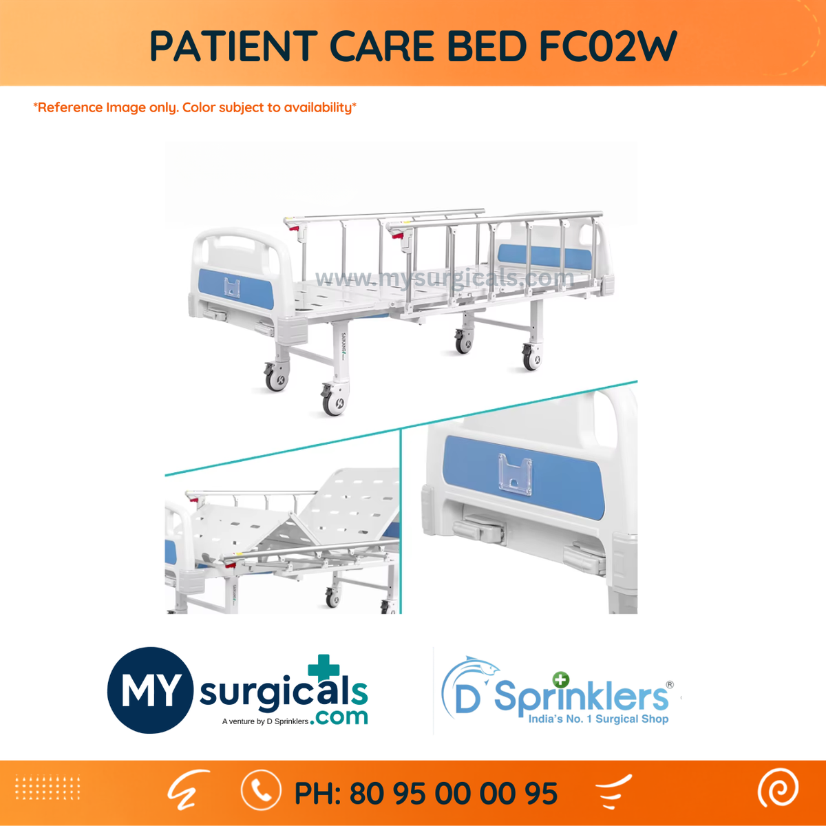 Patient Care Bed for Comfortable Hospital & Home Care