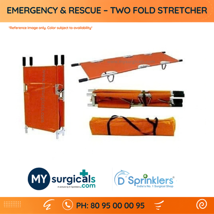 Emergency Two-Fold Stretcher for Quick Patient Transport