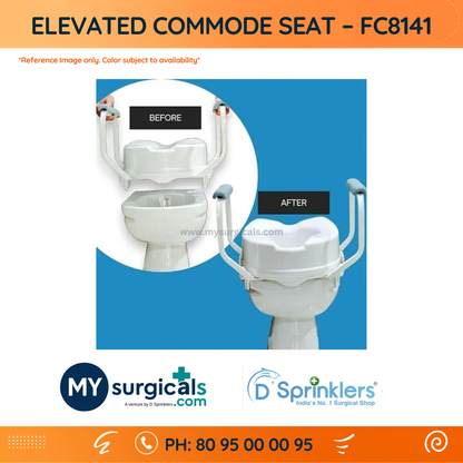 Elevated Commode Seat for Comfortable Bathroom Support