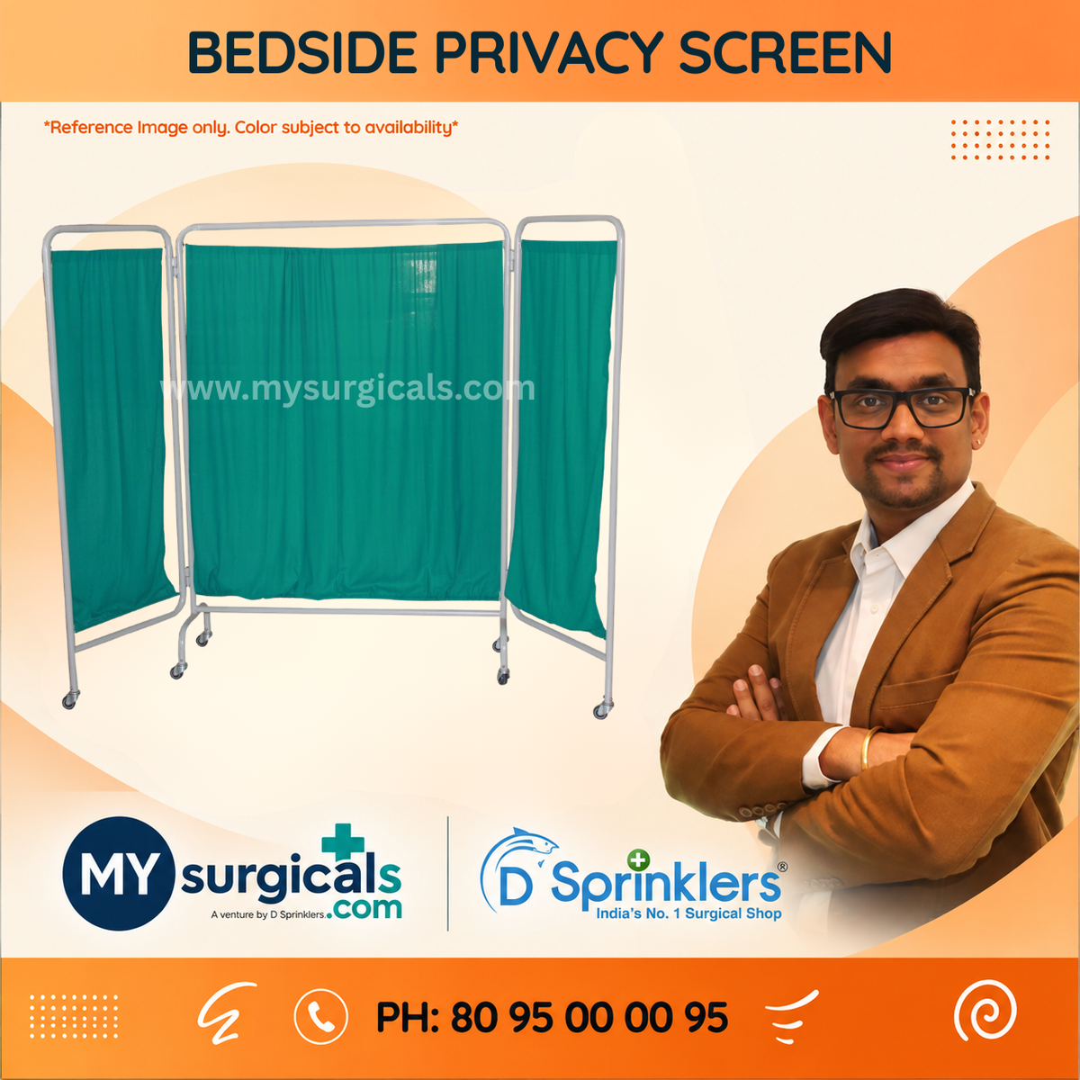 Bedside Privacy Screen for Patient Comfort