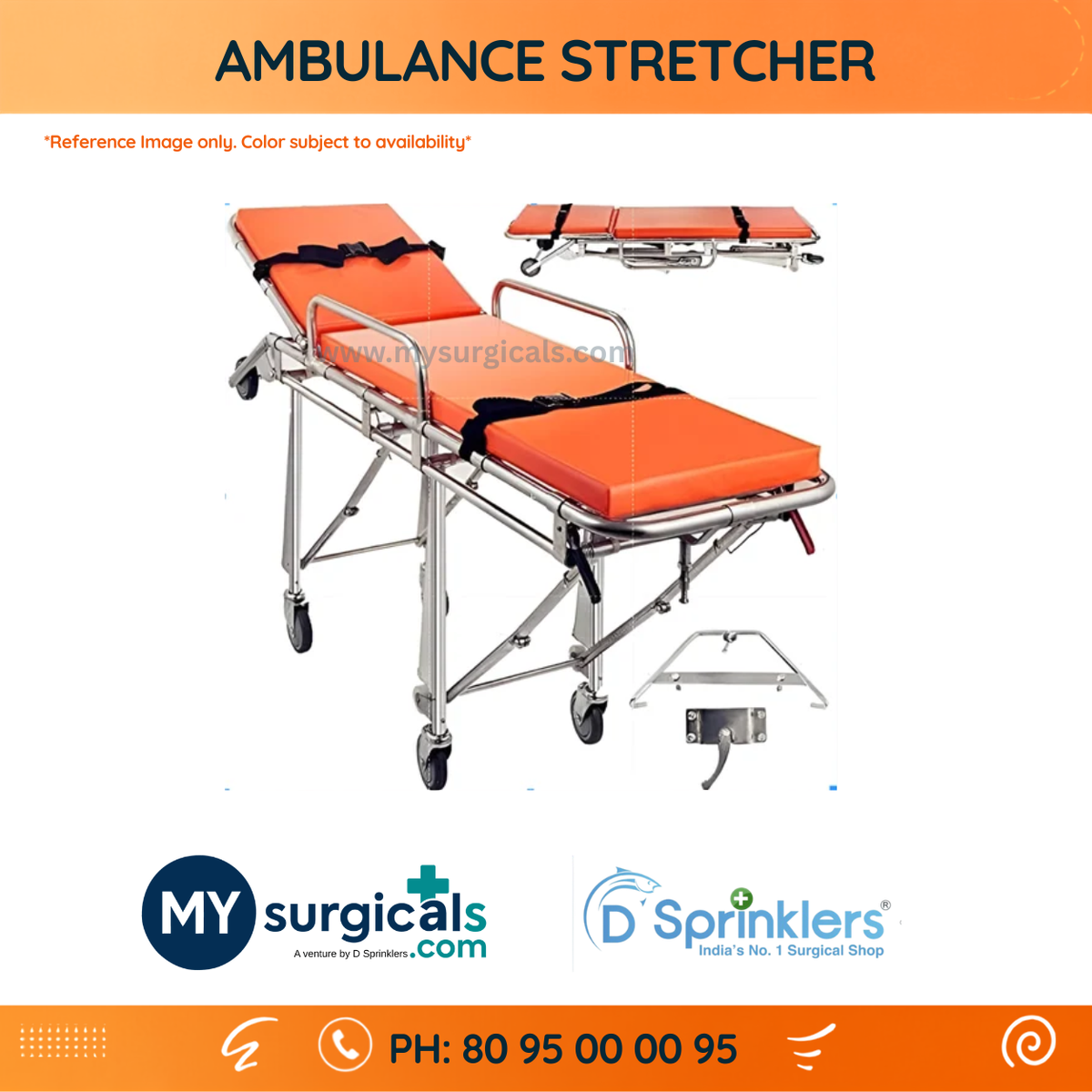 Emergency Ambulance Stretcher for Patient Transport