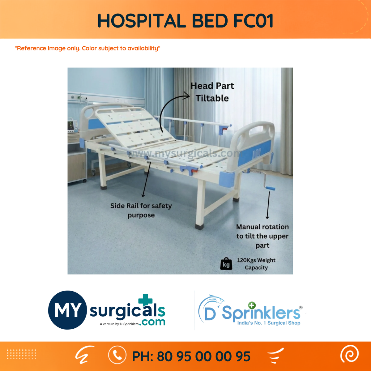 Hospital Care Bed for Comfortable Patient Recovery
