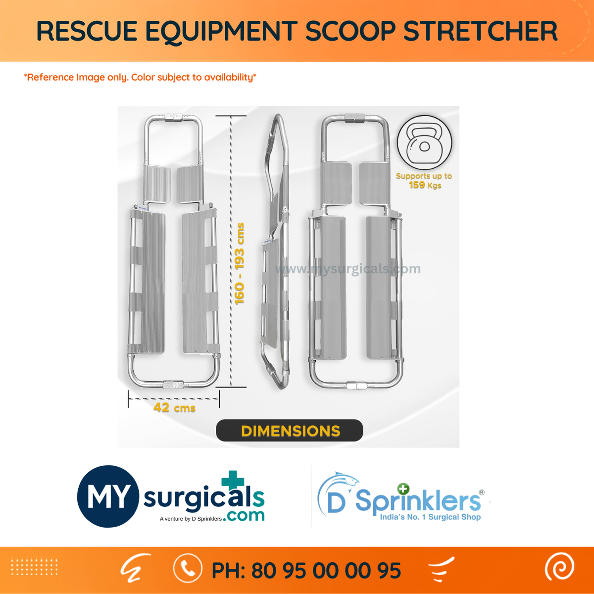 Rescue Scoop Stretcher for Safe Patient Handling