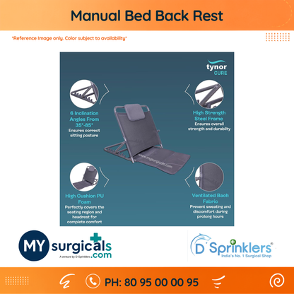 Comfortable Bed Back Support for Patients with Handle Option