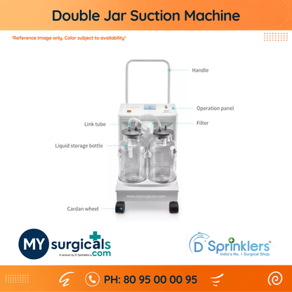 Double Jar Suction Machine 1/4, 1/2 and 1 HP