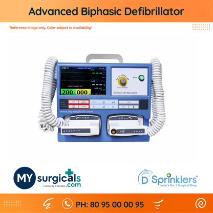 Advanced Biphasic Defibrillator with AED, Monitoring &amp; Printer