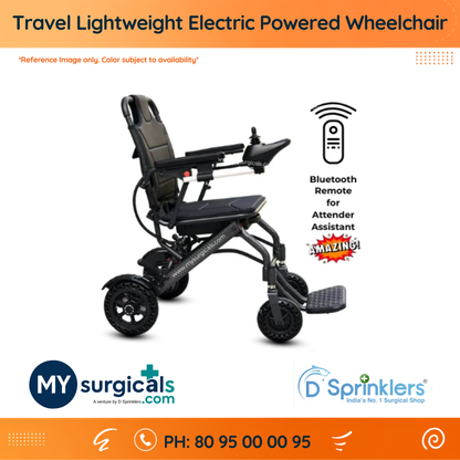 Light Travel Electric Battery Powered Wheelchair with Assistant Remote