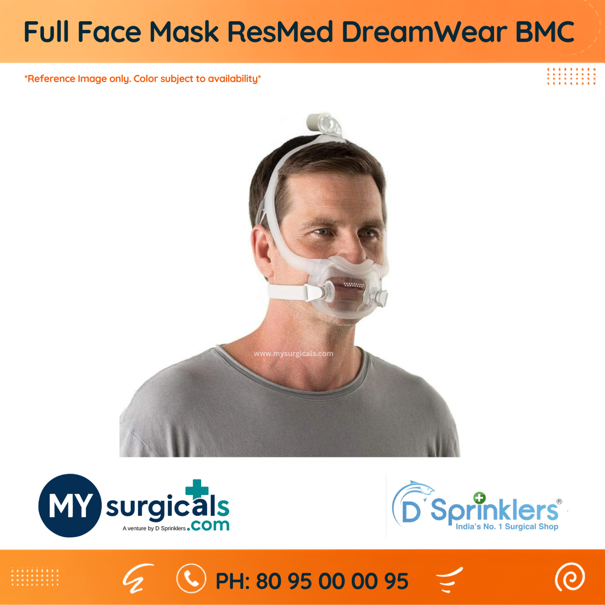 Full Face Mask – ResMed / DreamWear Style / BMC Compatible Bi-Pap CPAP Mask