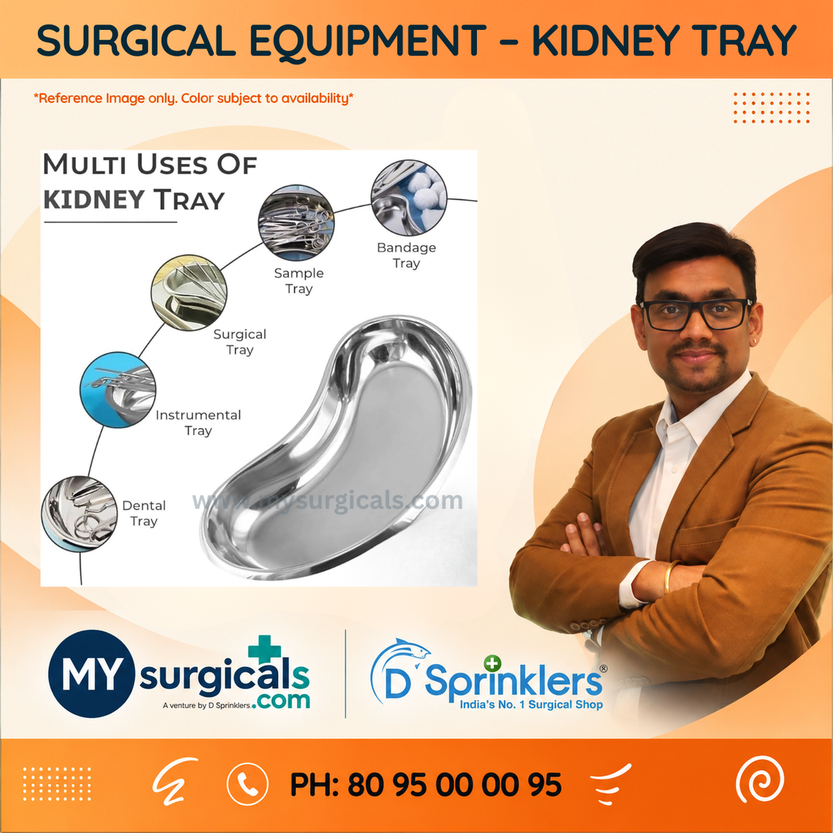 Surgical Kidney Tray for Convenient Clinical Procedures