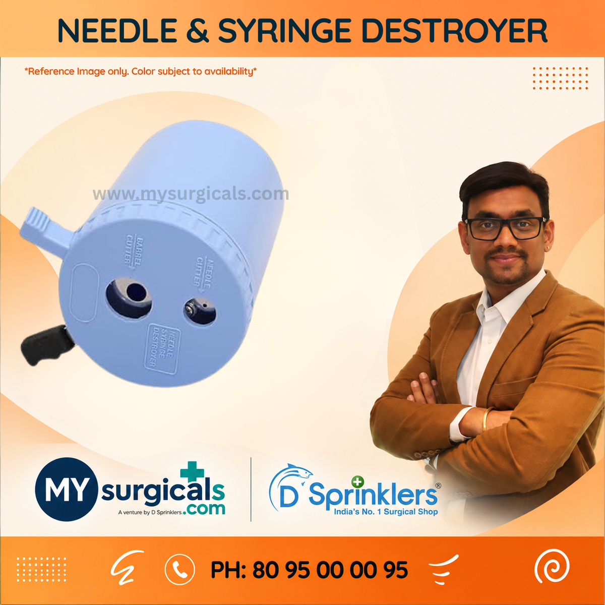 Needle & Syringe Destroyer for Safe Sharps Disposal