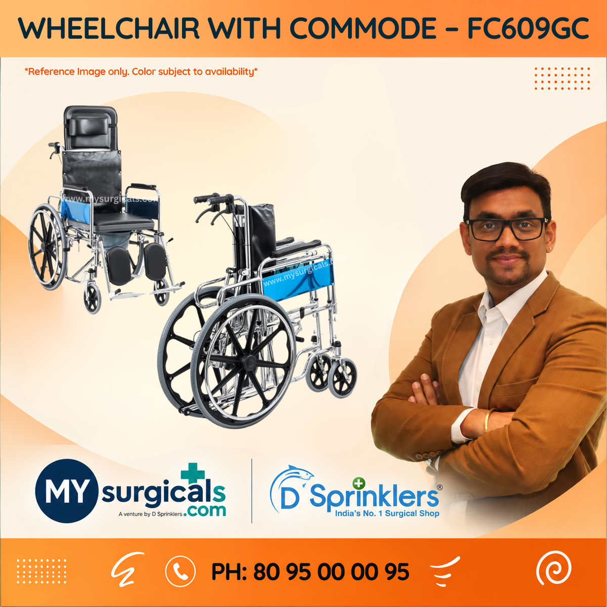 Multi-Function Commode Wheelchair - Mobility & Personal Care Solution