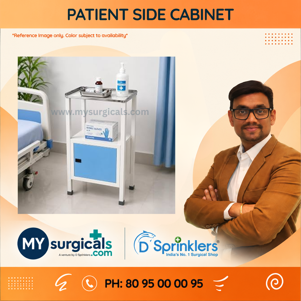 Patient Side Cabinet for Convenient Bedside Care