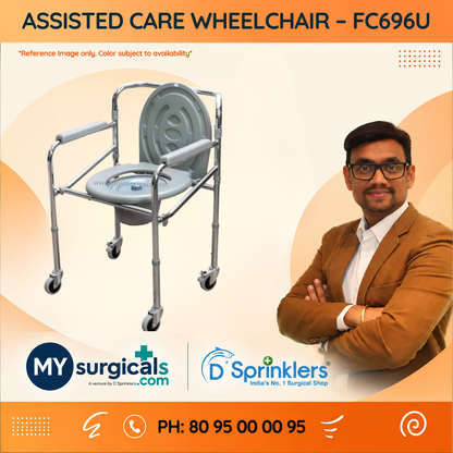 Assisted Care Wheelchair for Mobility & Hygiene Support