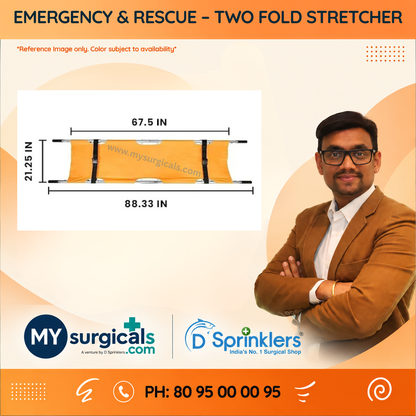Emergency Two-Fold Stretcher for Quick Patient Transport