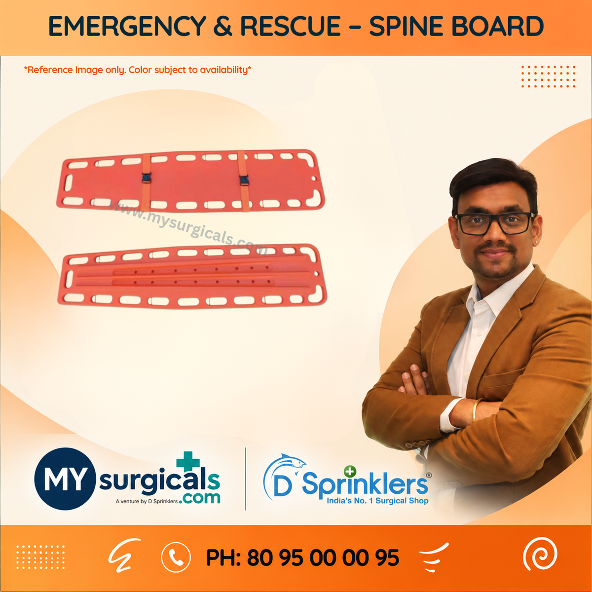 Emergency Spine Board for Safe Patient Immobilization